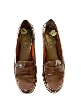 Naturalizer Women's Dark Brown Patent Leather Penny Loafers size 8
